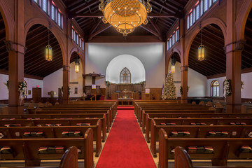 Interior of the Grace United Methodist Church in St. Augustine, Florida