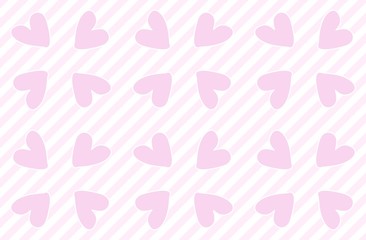 Background image with pink hearts and stripes