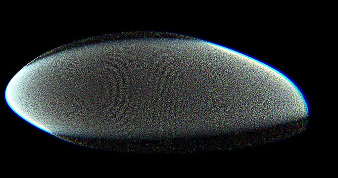 elliptical system with noise and distortion. error and rgb interference on phosphors of a CRT monitor. abstract elliptical background with noise on black background.