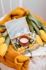 gift box with flowers