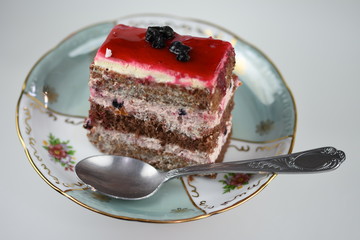 Tasty cake on a plate