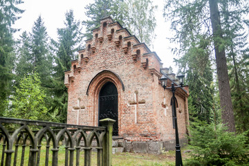 Old chapel at Wrede family cemetery. 4 September 2018 - Anjala, Kouvola, Finland.