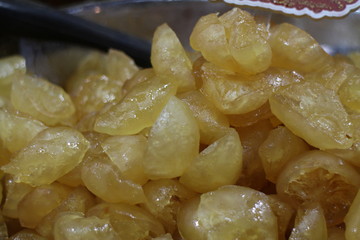 Preserved Sugar Palm Fruit, Street Food in Thailand