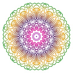 Mandala. For Fashion Design. Vector Illustration. Rainbow color