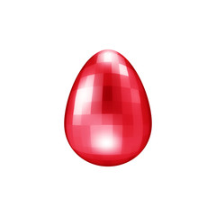 Glass Easter Egg. Precious stone for logo design. Eggs Hunt. Festive holidays symbol for cards, e-mail newsletter, sale internet banners, advertisement.