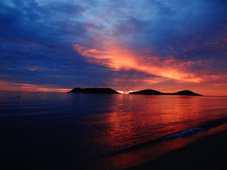 El atardecer