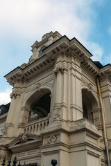 temple against the blue sky