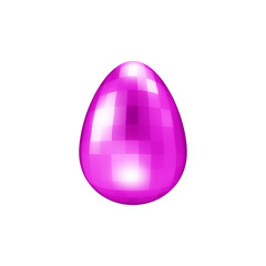 Glass Easter Egg. Precious stone for logo design. Eggs Hunt. Festive holidays symbol for cards, e-mail newsletter, sale internet banners, advertisement.