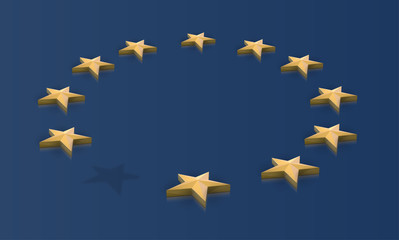 Missing star from the EU flag, vector