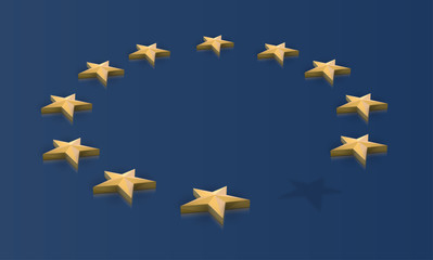 Missing star from the EU flag, vector