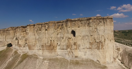 Aerial view of the mountain landscape in the Crimea.
