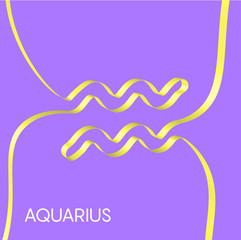 Colorful ribbon shapes a zodiac sign, vector