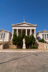 Fototapeta na wymiar Exterior view of the Academy of Athens, Greece
