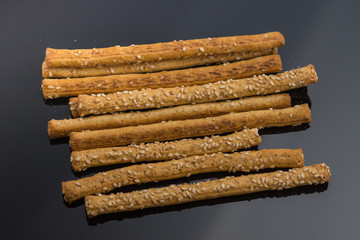 Grissini Breadsticks,  Sesame-Covered Bread Sticks