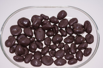  Dark ,white,brown dragee in chocolate cover. 