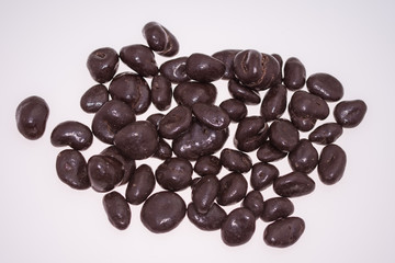  Dark ,white,brown dragee in chocolate cover. 