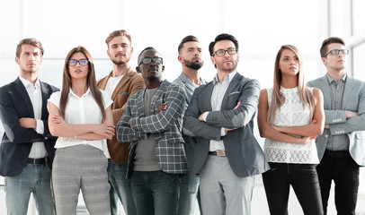Obraz premium group of successful young people.