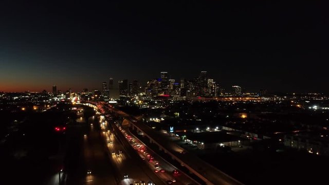 4K Aerial Timelapse Houston Hyperlapse Sunset