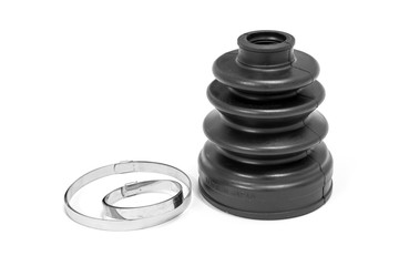 Drive shaft boot on white background, Car Spare part.