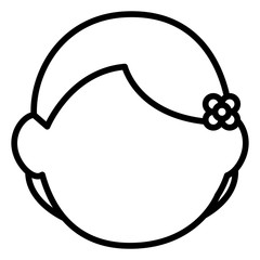 beautiful little girl head character