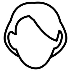 beautiful woman head avatar character