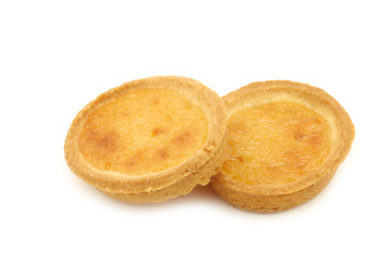 one filled marmelade cake on a white background