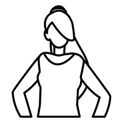 beautiful and young woman character