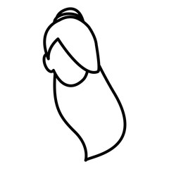 beautiful woman head avatar character