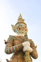 Giant sculpture in Wat Phra Kaew