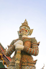 Fototapeta na wymiar Giant sculpture in Wat Phra Kaew