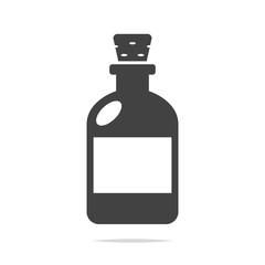 Rum bottle icon vector isolated