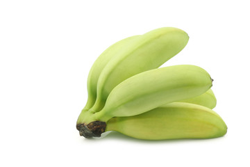 a bunch of small snack bananas on a white background © tpzijl