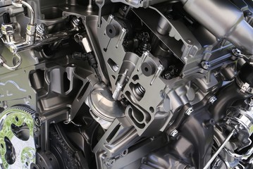 Full frame of a motorized engine