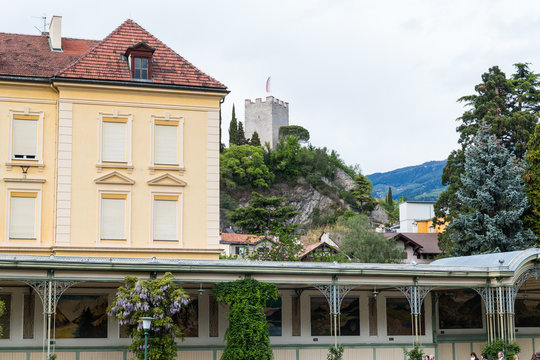 Scorcio del centro storico di Merano, Merano, Bolzano, Trentino Alto Adige, Italia