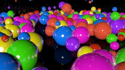 Colorful Balls 3D Render