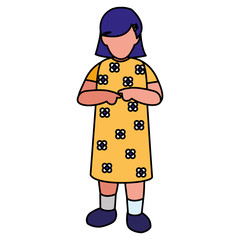 beautiful little girl character