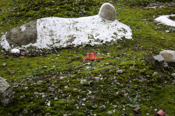 Cemetery with tombs