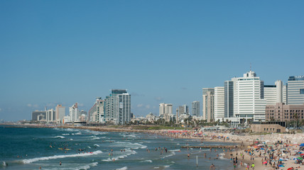 Fototapeta na wymiar Waterfront views of Tel Aviv