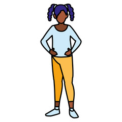 beautiful and young black woman character