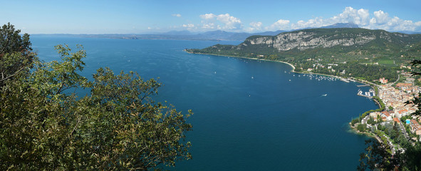 trekking to the fortress of the garda. rocca del garda, Italy