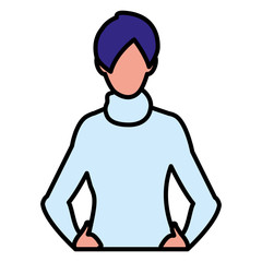 beautiful and young woman character