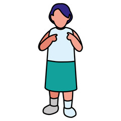 beautiful little girl character