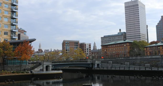 View of downtown Providence, Rhode Island 4K