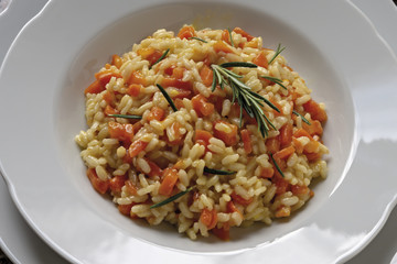 risotto alle carote e rosmarino