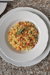 risotto alle carote e rosmarino