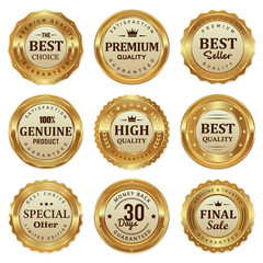 set of luxury vintage badges and labels