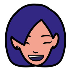 beautiful woman head avatar character