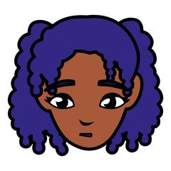 little black girl head character
