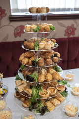 Party food at a wedding celebration