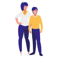 young couple avatars characters